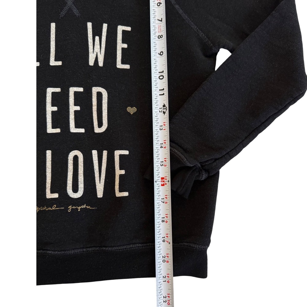 Black 'All We Need Is Love' Graphic Sweatshirt - Picture 5 of 6